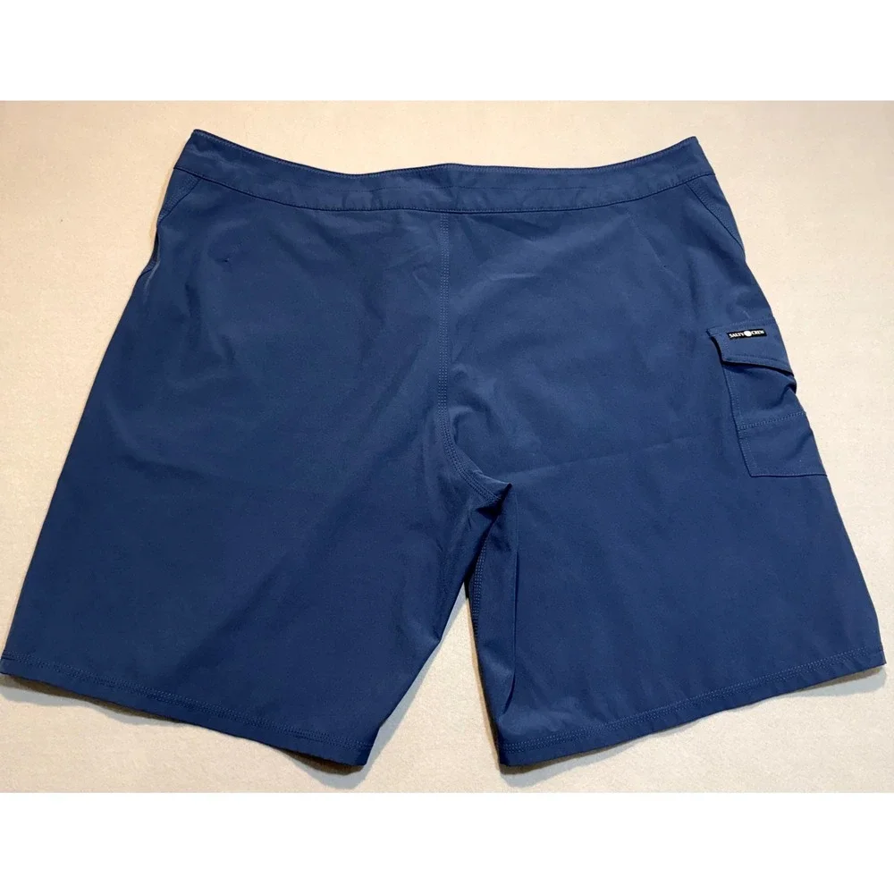Salty Crew Mens Board Shorts Blue Cargo Quick Dry Stretch Size 40‎